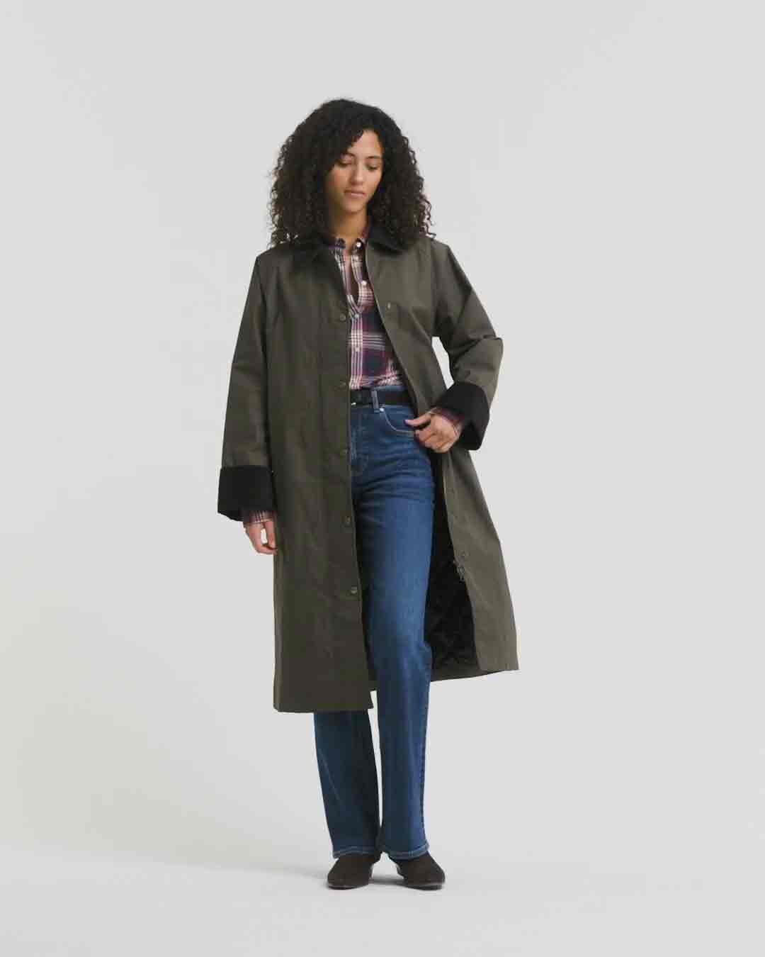 Waxed Cotton Kurzmantel