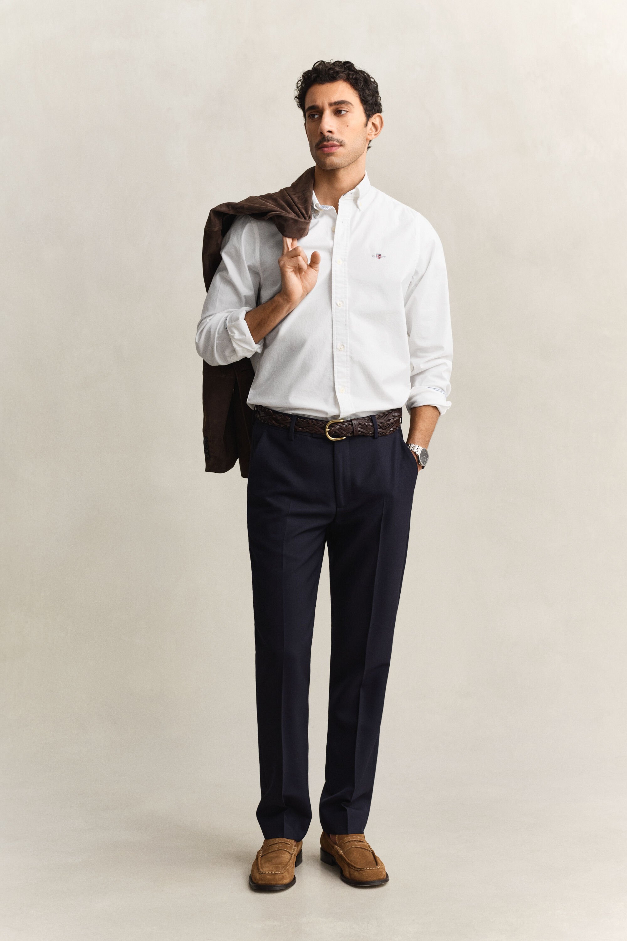 Chemise coupe slim en coton Oxford stretch