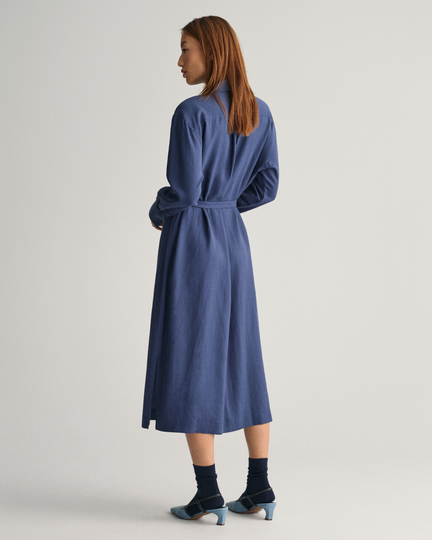 Hemdblusenkleid mit Tasche