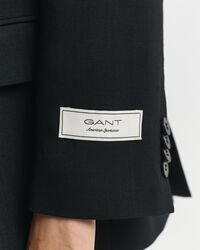 Zweireihiger Relaxed Fit Hopsack Blazer aus Wollgemisch