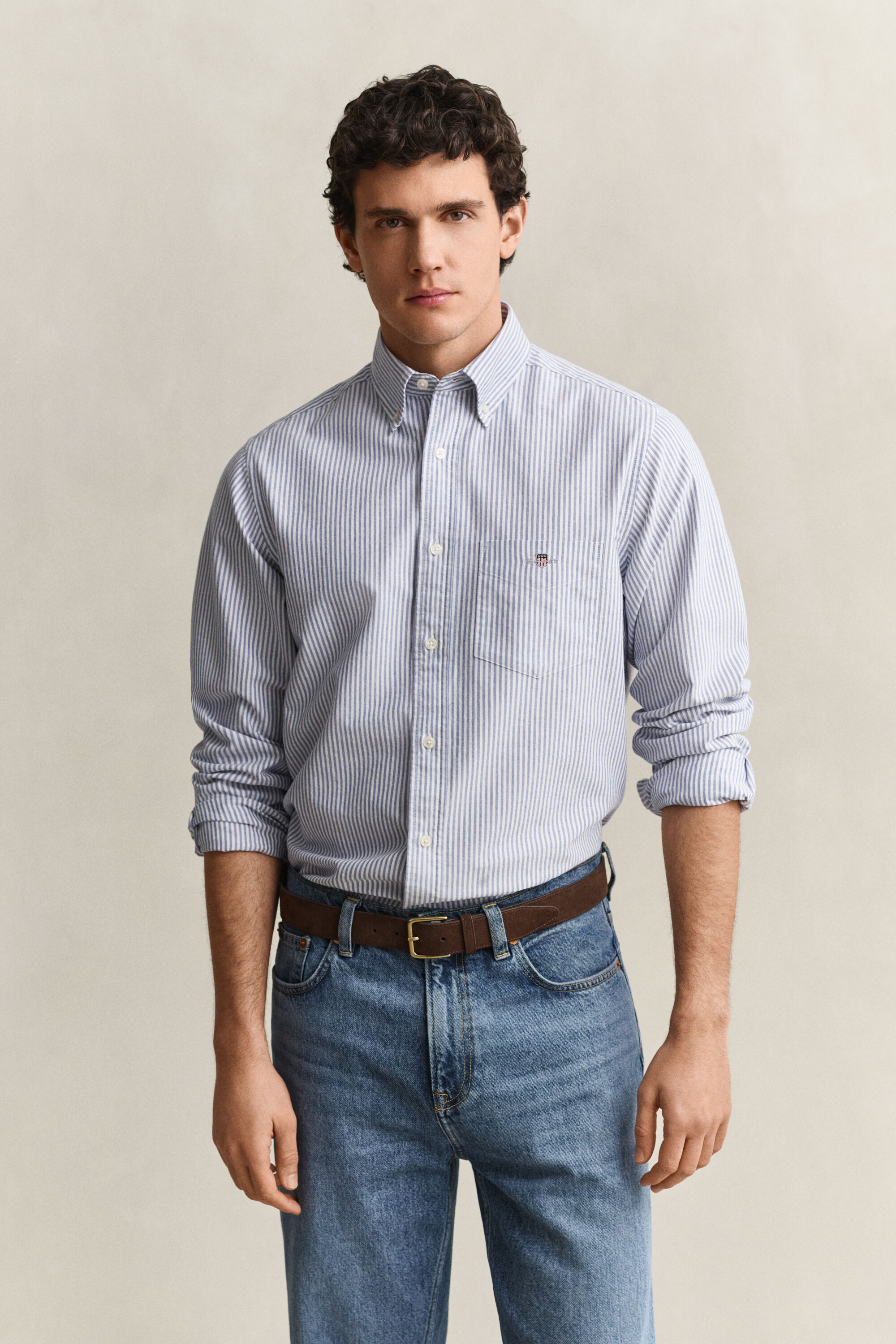 Classic Regular Fit Oxford-Hemd mit Streifen