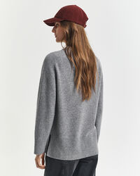 Weicher Rundhalspullover aus Wolle mit Kaschmiranteil