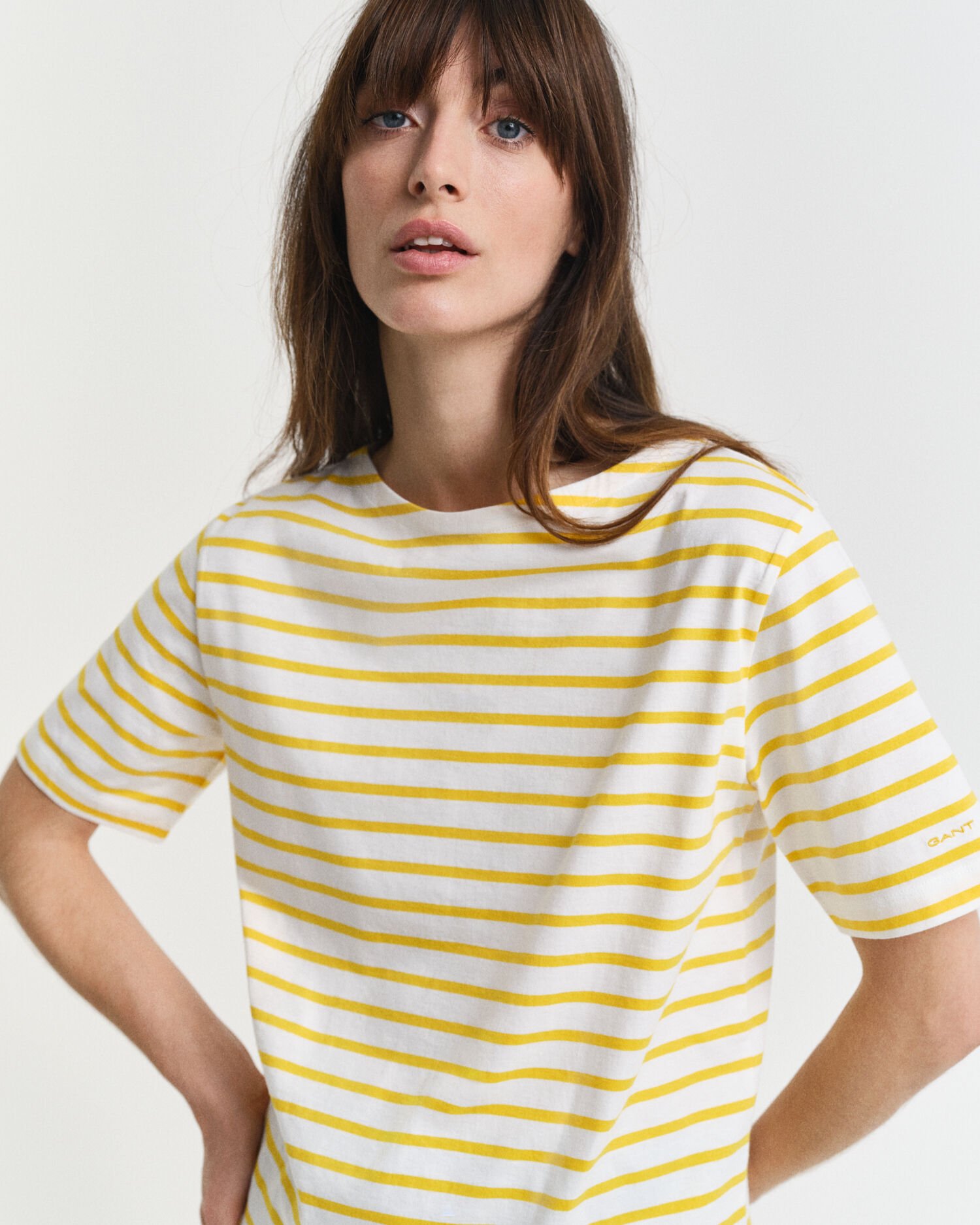 Striped Boat Neck T-Shirt