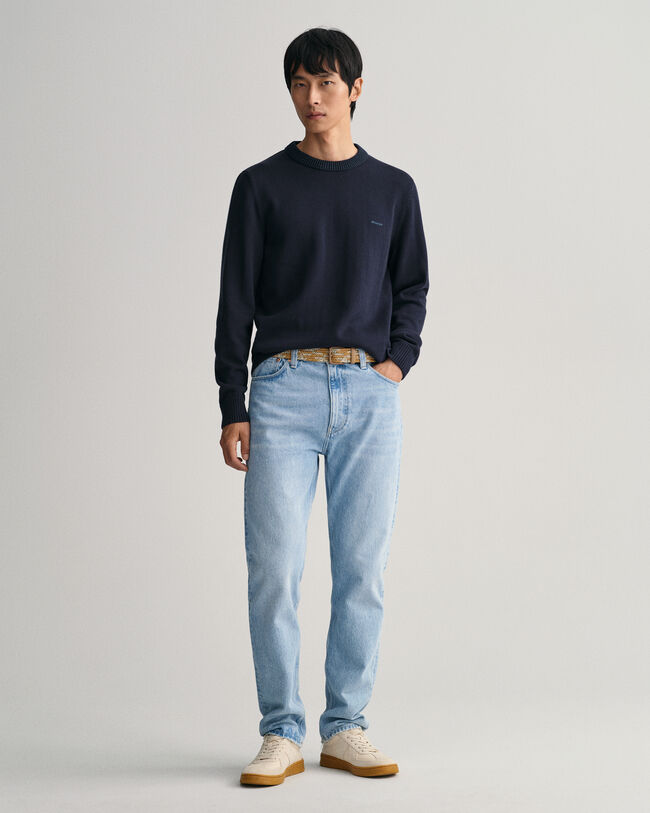 Rundhalspullover aus Supima Baumwolle