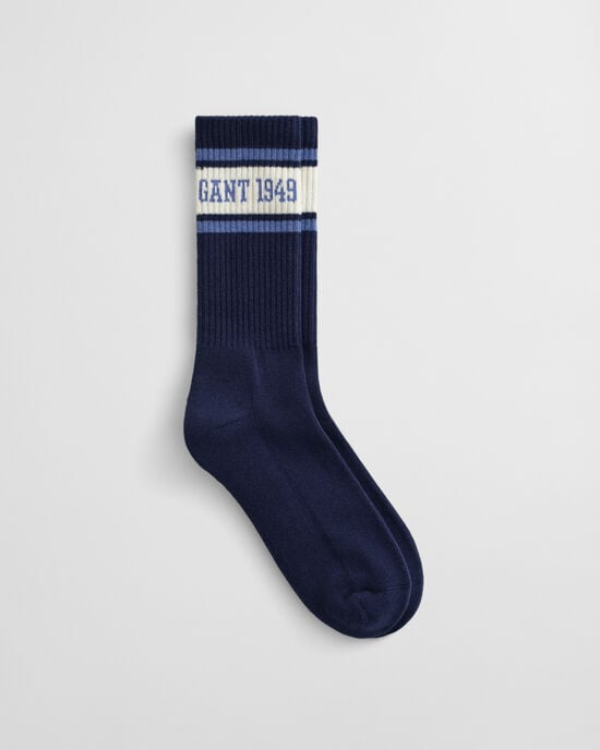 Gestreifte Logo Sportsocken