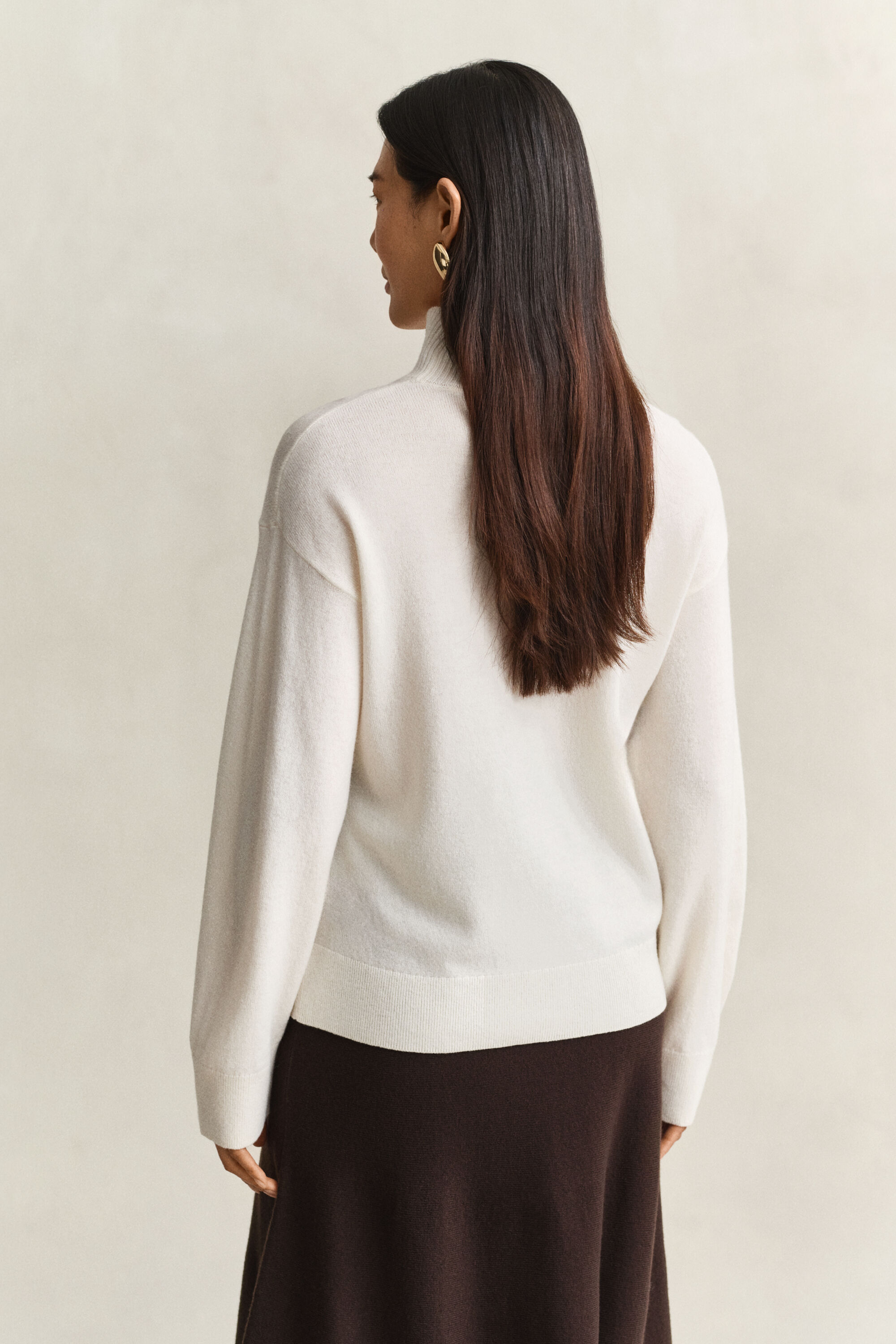 Stehkragenpullover aus feiner Lambswool