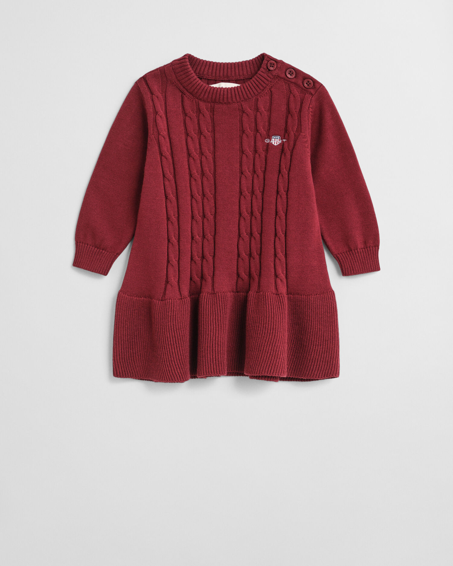 Baby Girls Cotton Cable Knit Dress