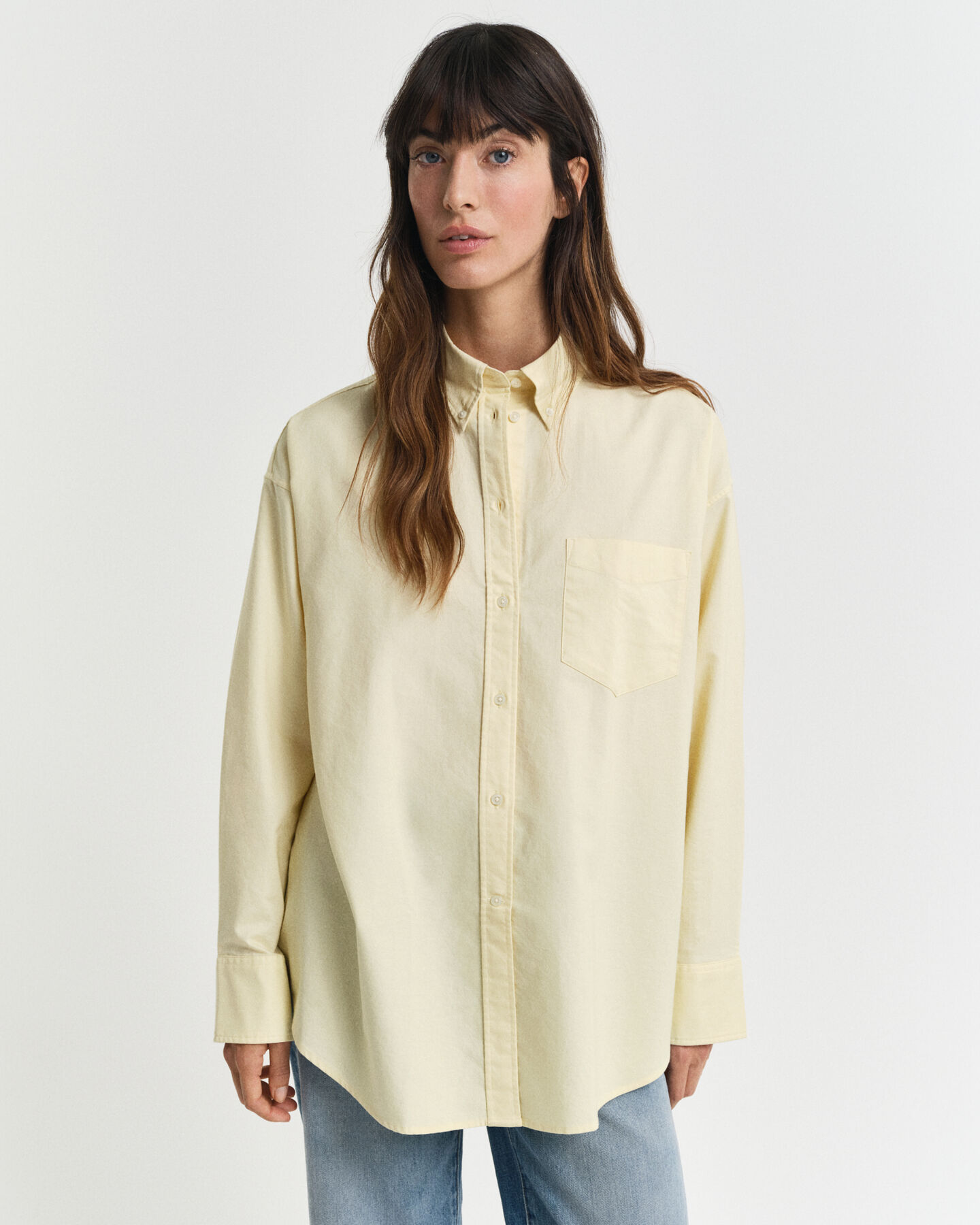 Oversized Fit Oxford-Bluse