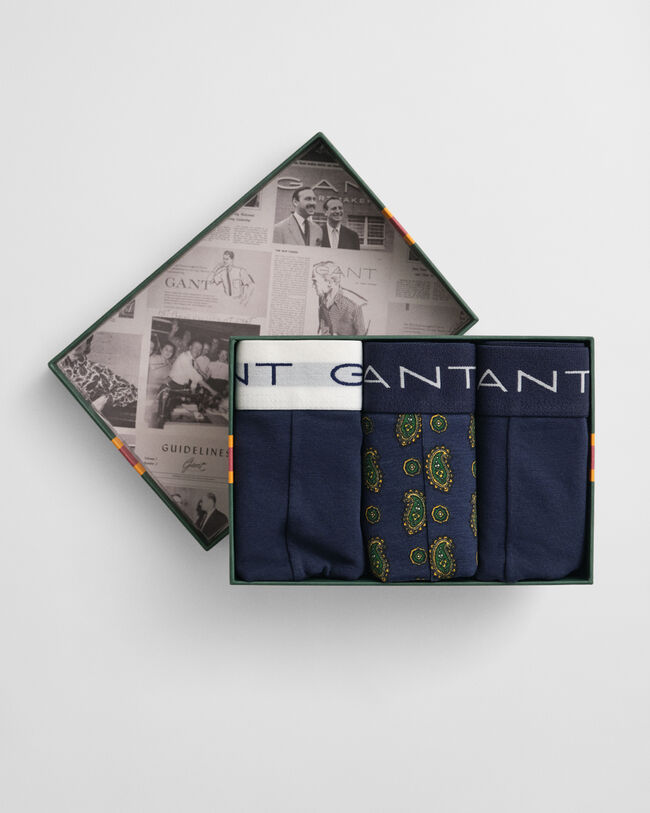 3er-Pack Paisley Boxershorts mit Print in Geschenkbox
