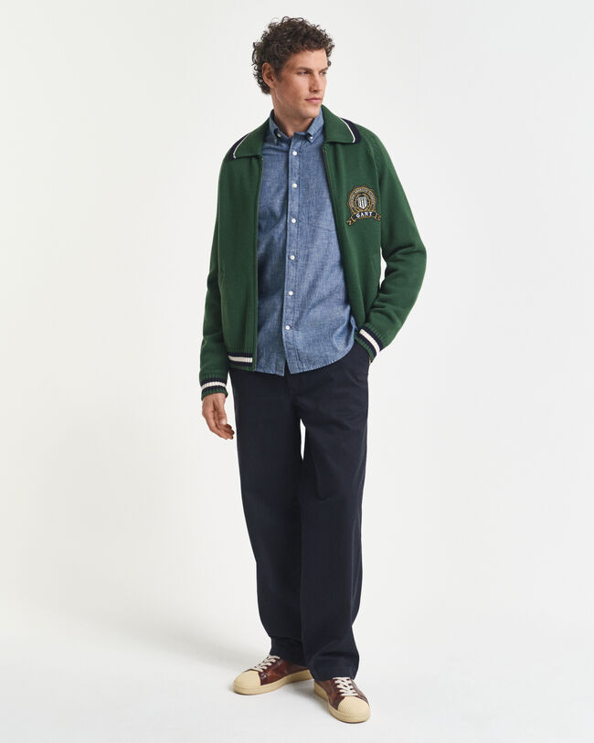 Regular Fit Indigo Chambray Hemd