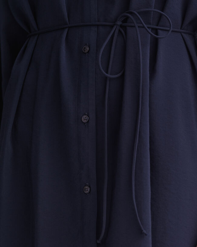 Hemdblusenkleid mit Stehkragen