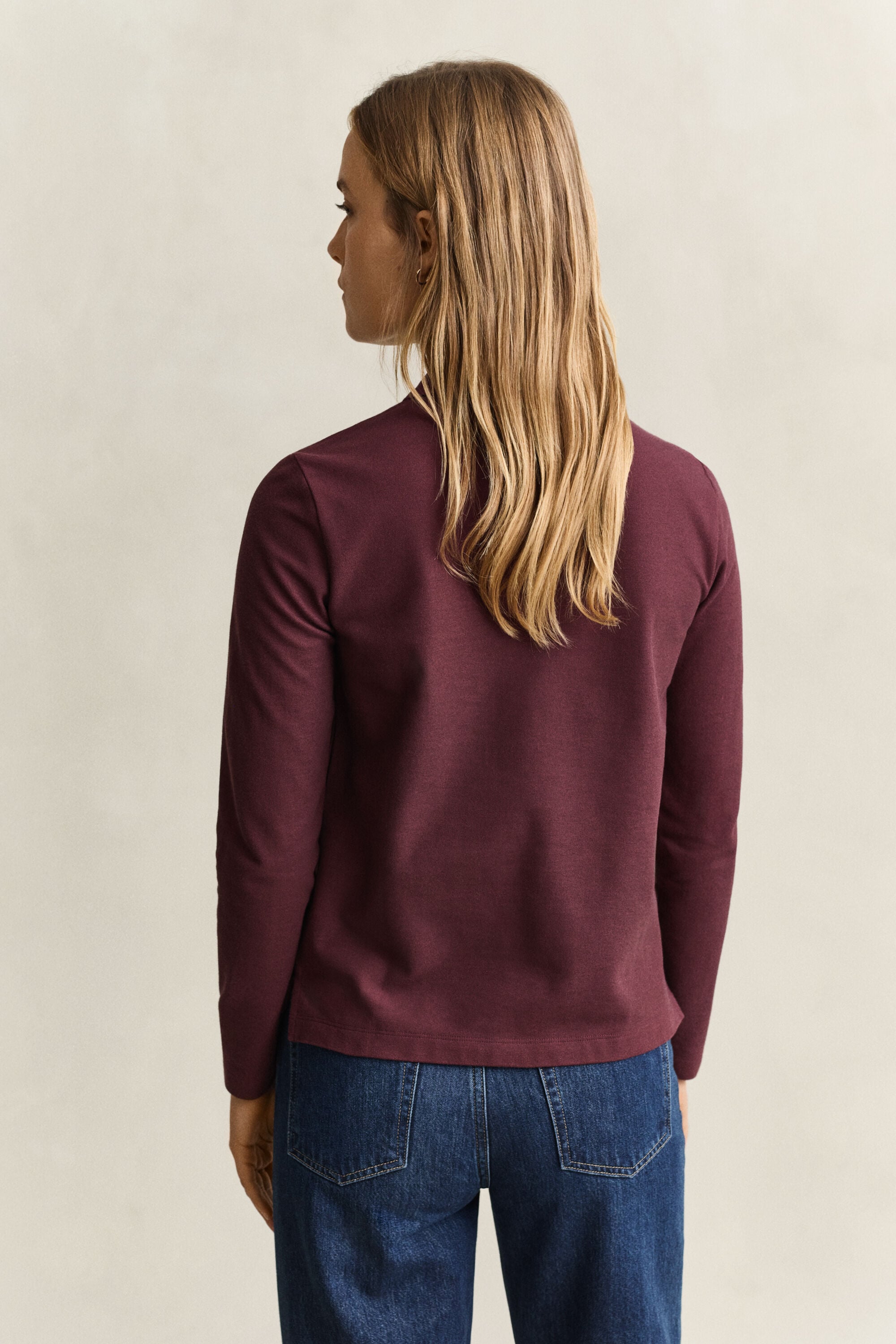 Argyle Langarm-Poloshirt