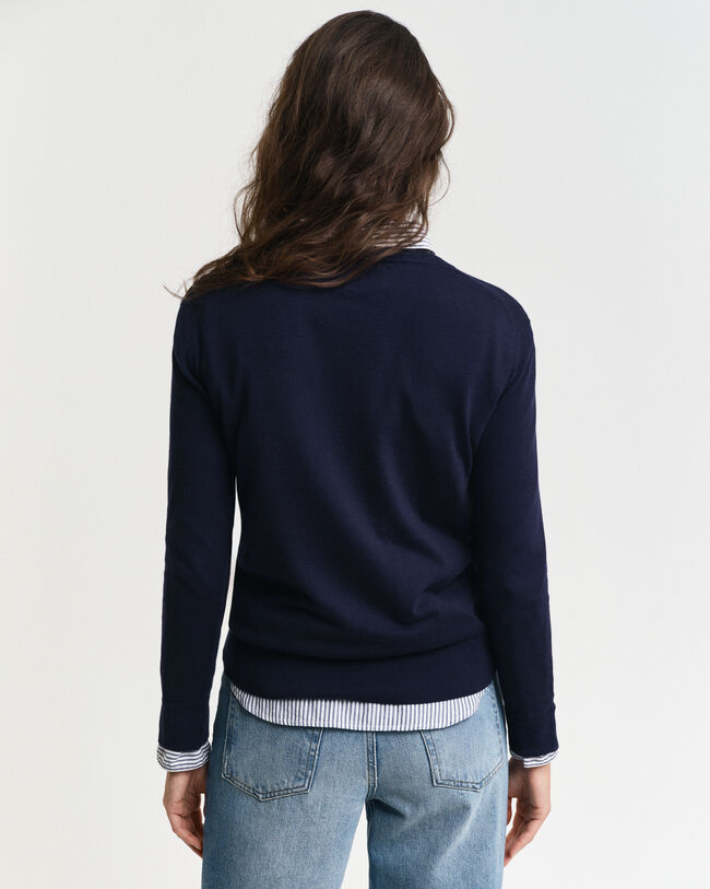 Feinstrick V-Neck Pullover