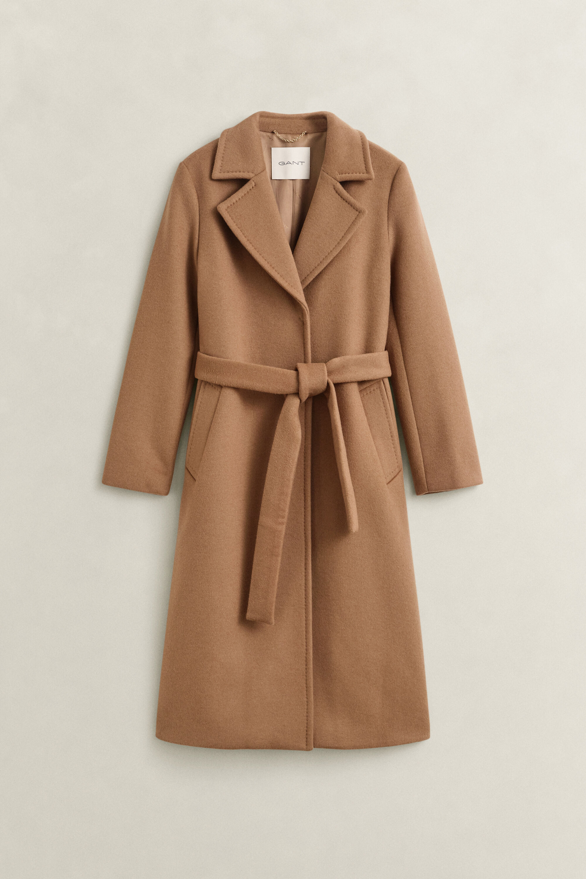 Belted Wool Blend Coat