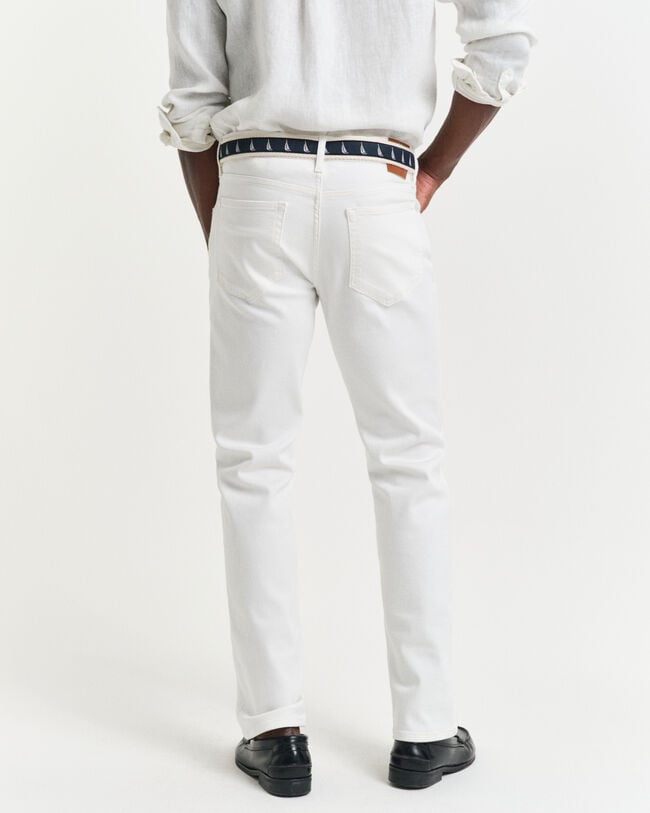 Weiße Regular Fit Jeans