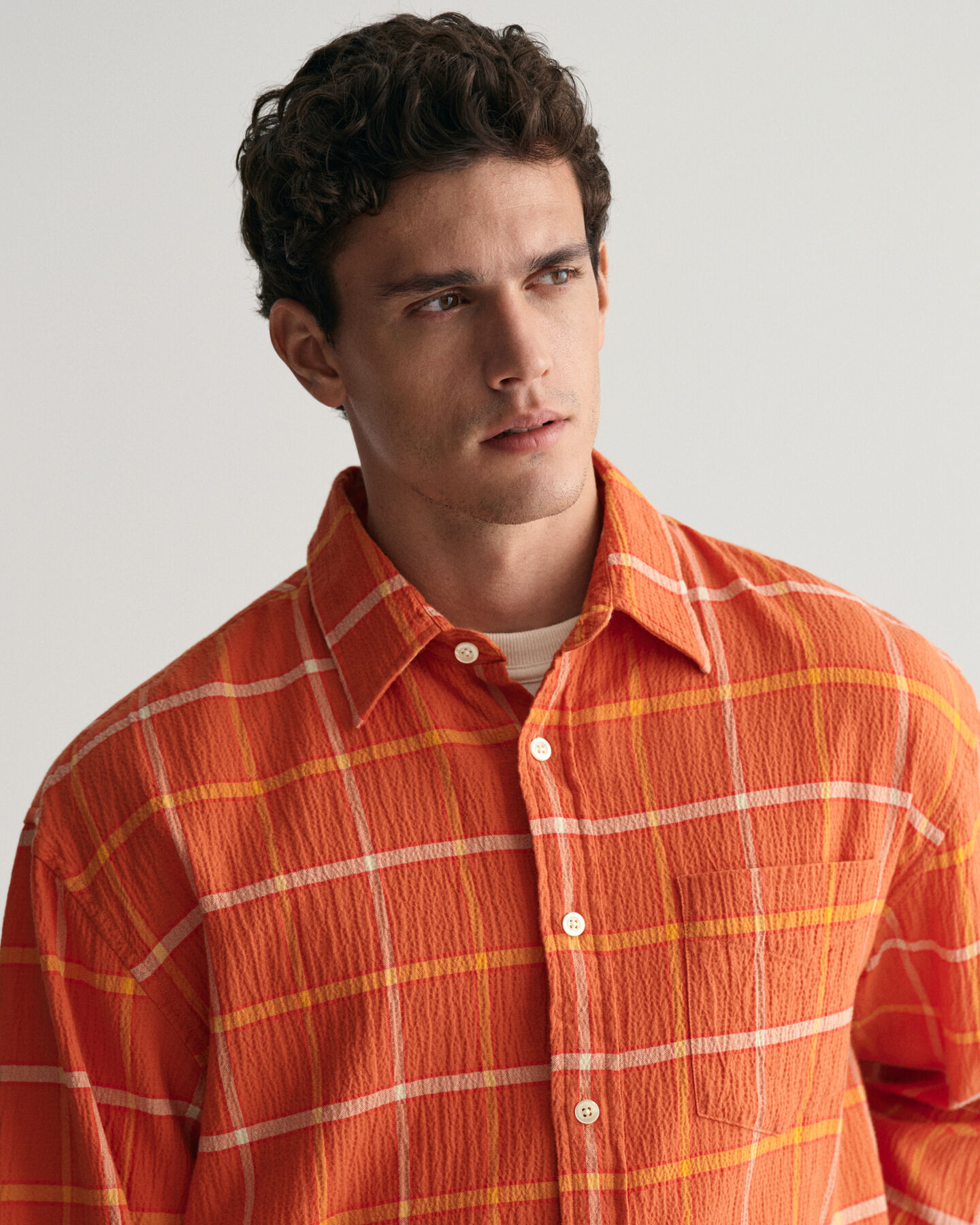 Strukturiertes Oversized Karohemd