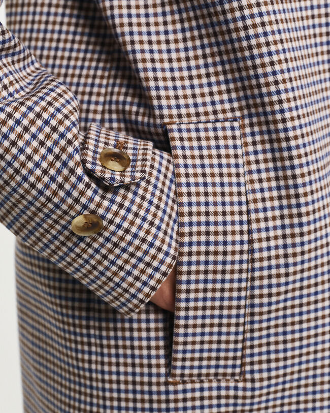 Kurzmantel mit kleinem Karomuster