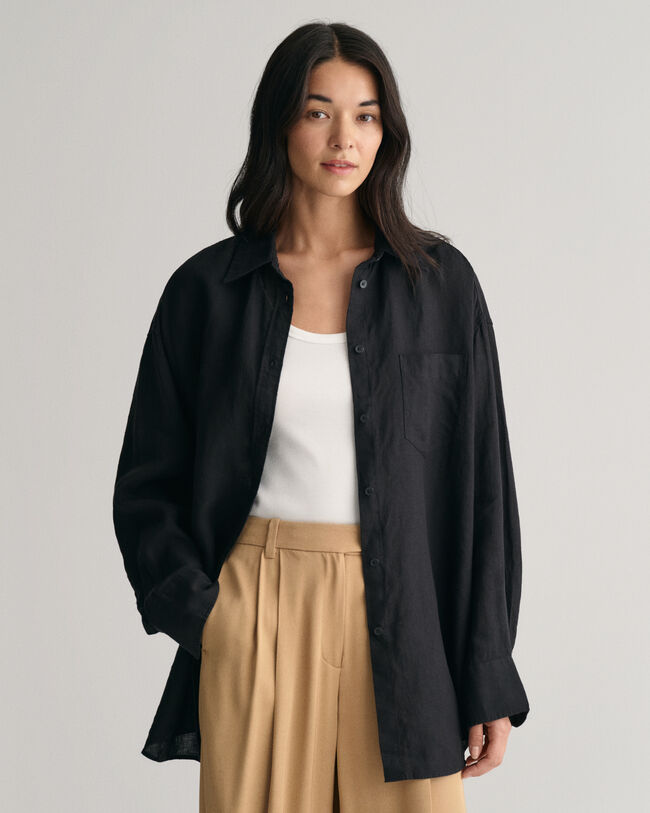 Oversized Leinen Bluse