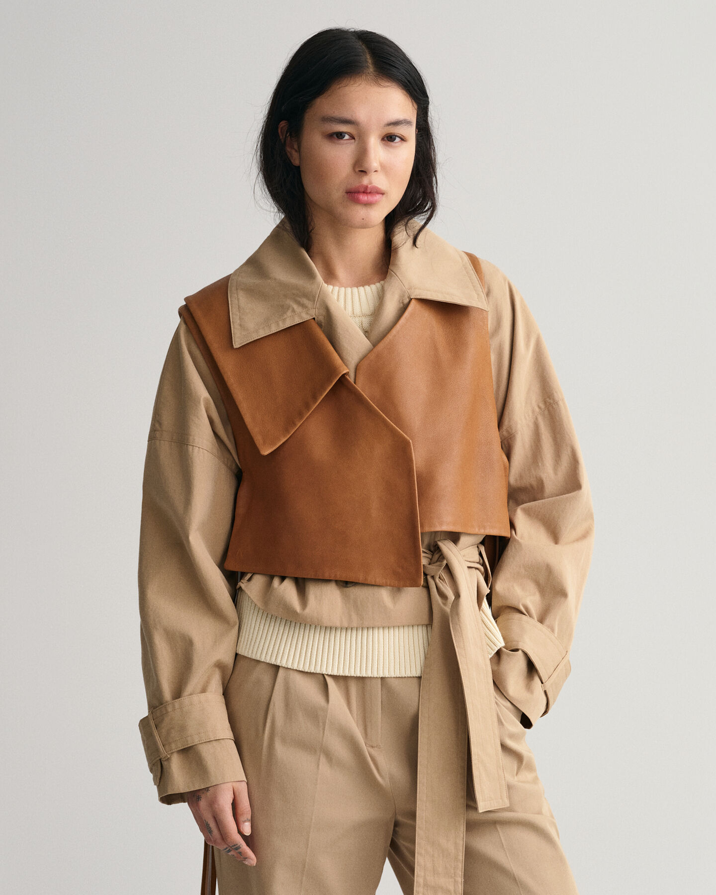 Dekonstruierte Lederweste