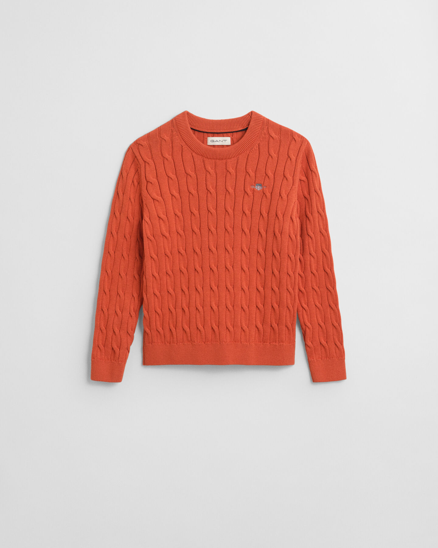 Kids Shield Zopfstrick Rundhalspullover aus Baumwolle