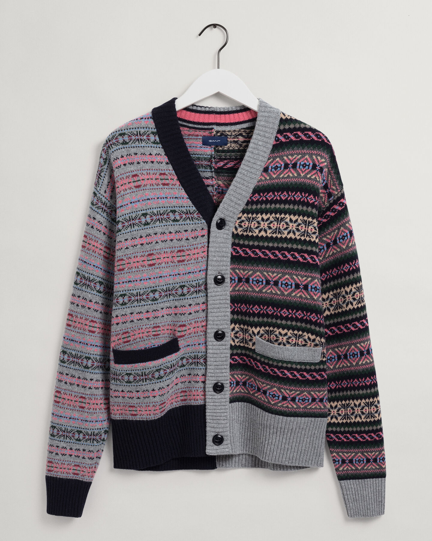 REMAKE Strickjacke mit Fair-Isle-Muster
