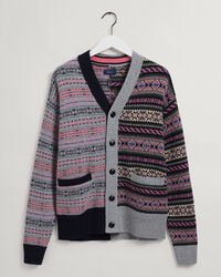REMAKE Strickjacke mit Fair-Isle-Muster