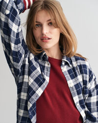Oversized Flanellbluse mit Karomuster