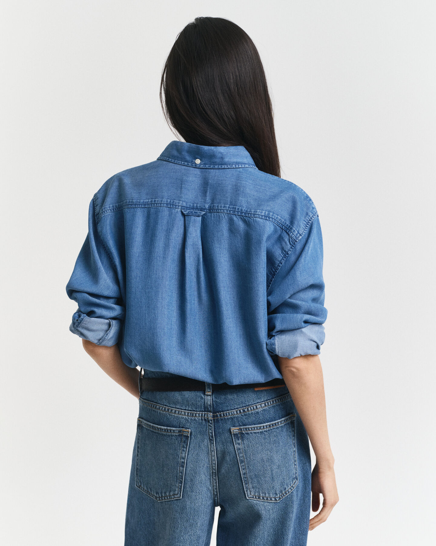 Relaxed Fit Indigo Bluse