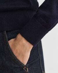 Leichte Rundhals-Strickjacke