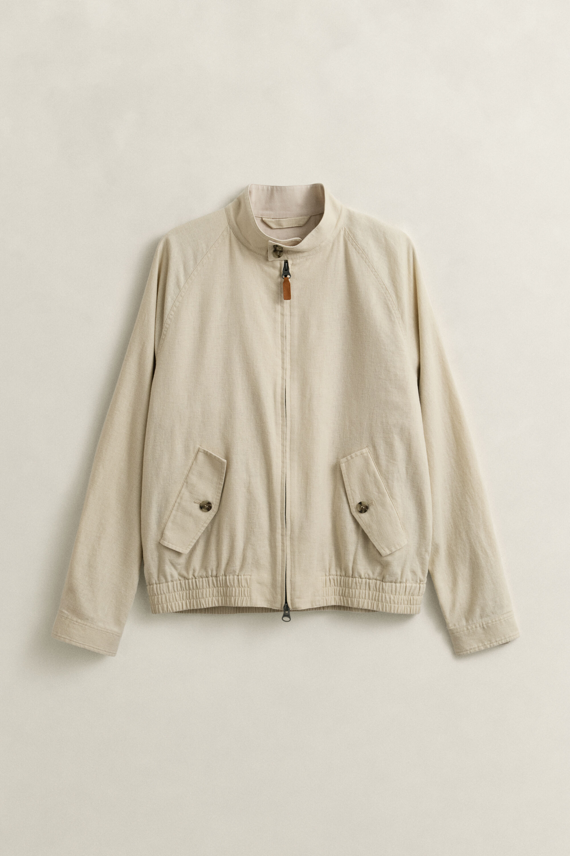 Linen Blend Harrington Jacket