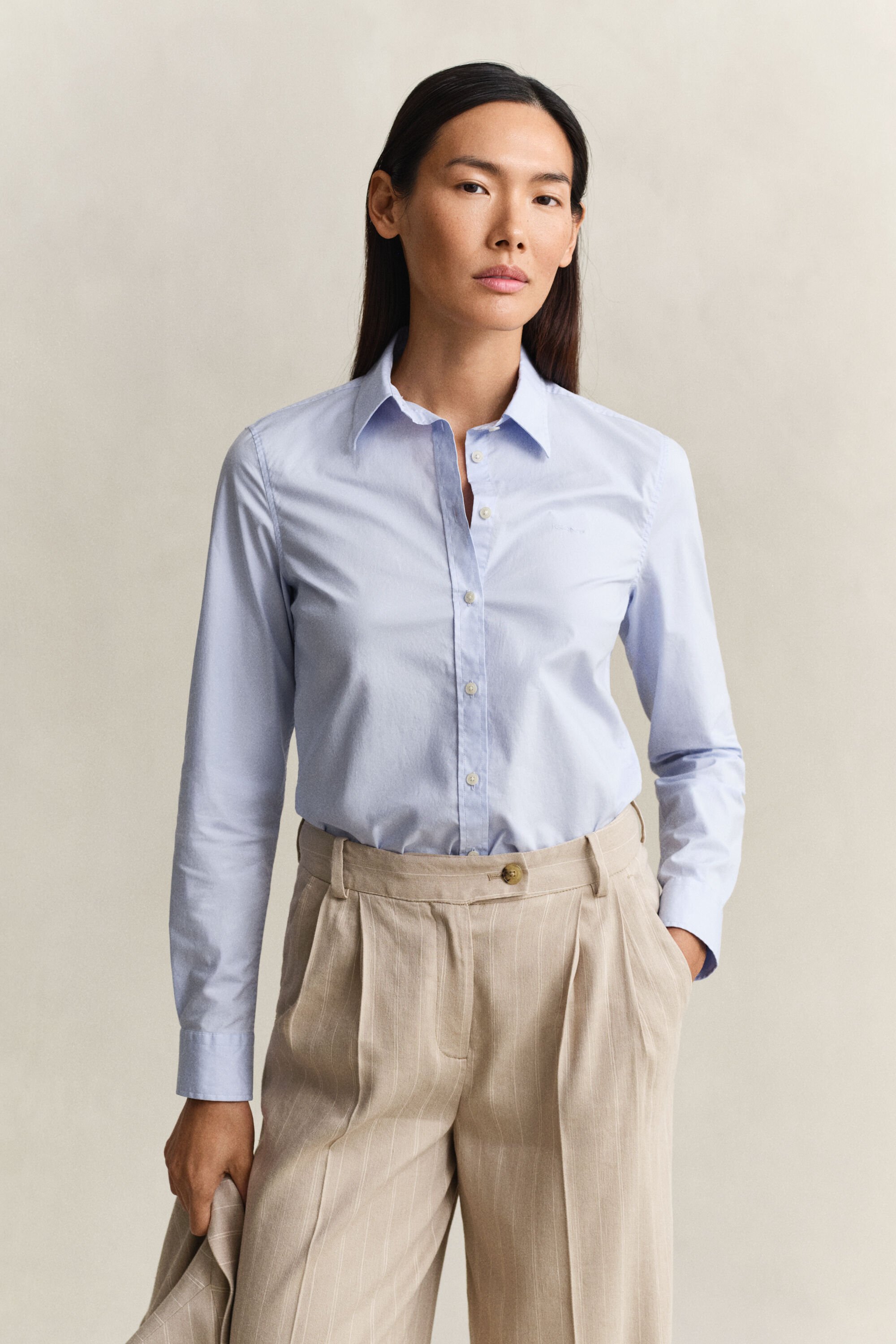 Camicia in popeline slim fit