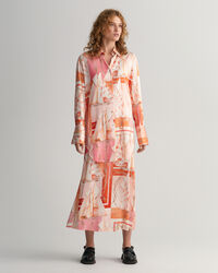 Relaxed Fit Sailing Print Seidenbluse