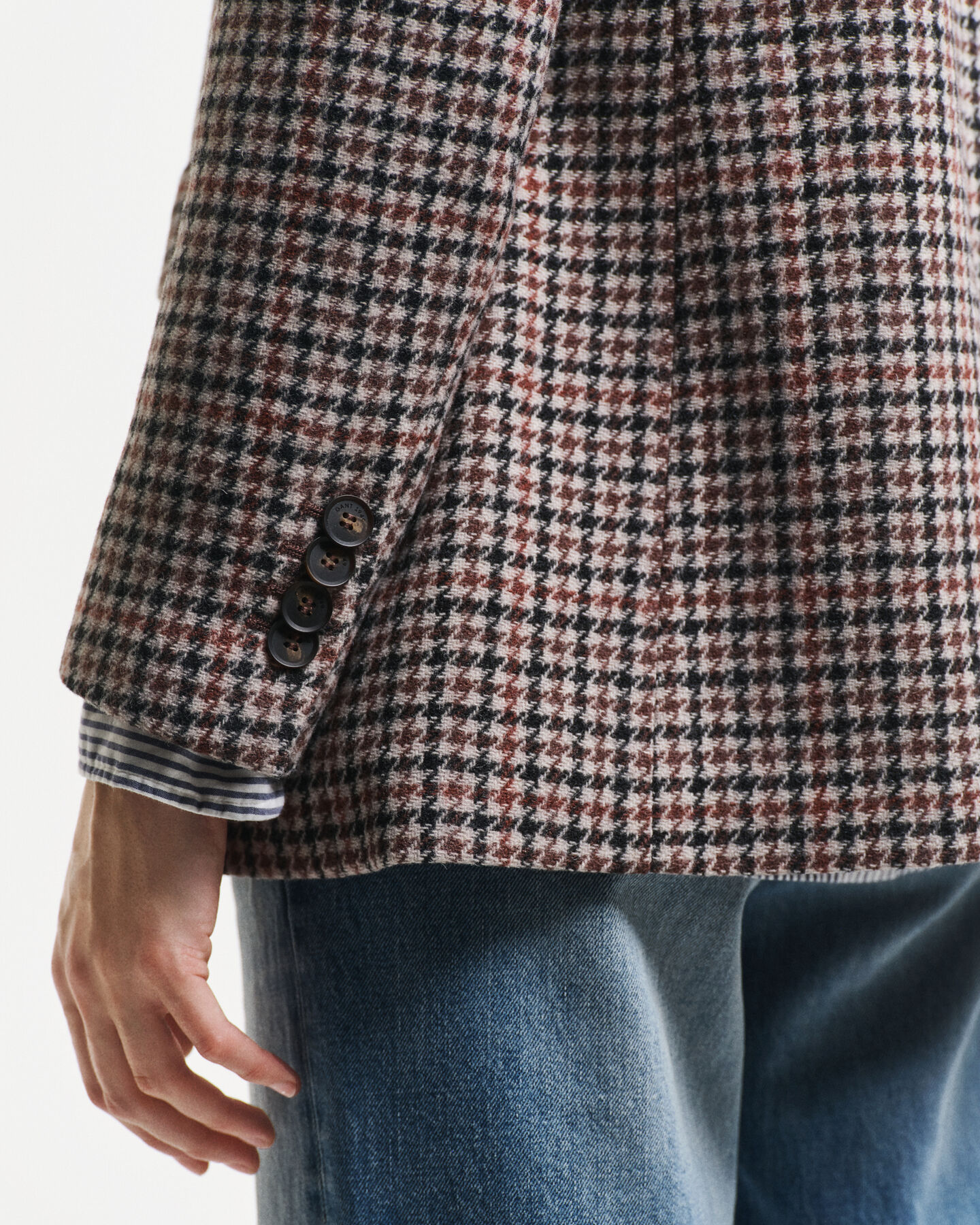 Regular Fit Houndstooth Blazer