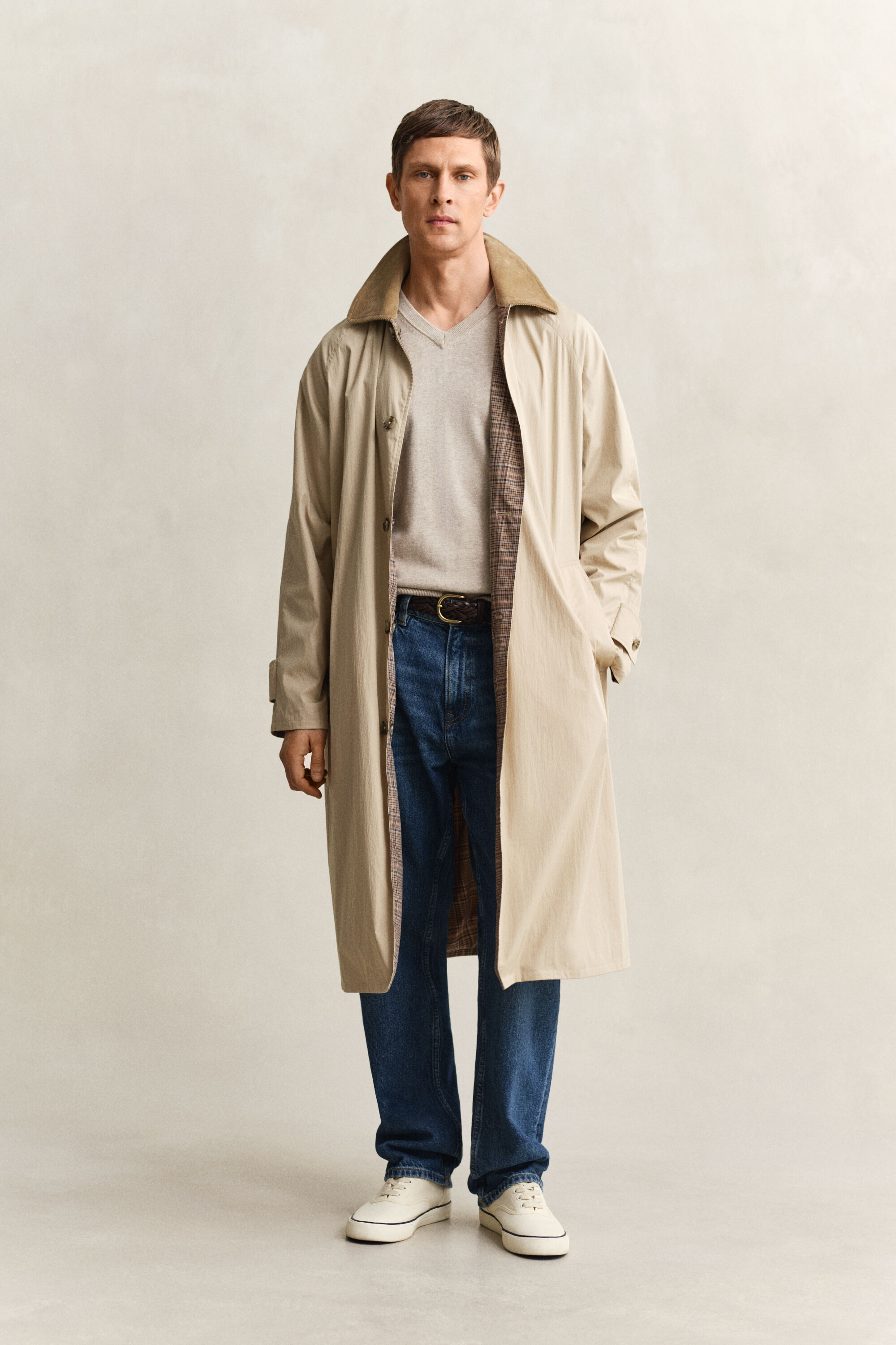 Klassischer V-Neck Pullover aus Baumwolle