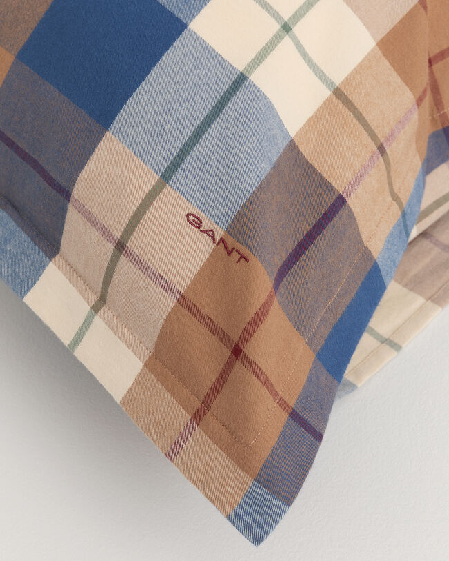 Flanell-Kopfkissenbezug mit Karomuster