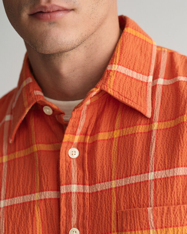 Strukturiertes Oversized Karohemd