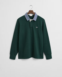 Heavy Rugger mit Chambray-Kragen