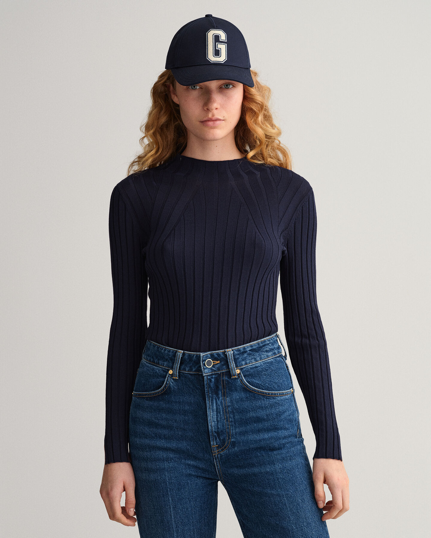 Gerippter Strickpullover