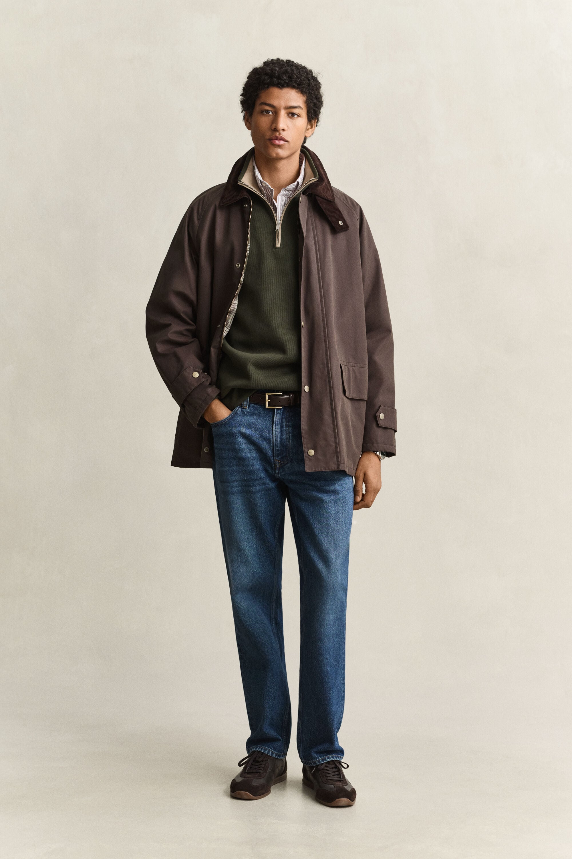 Sacker Rib Sweatshirt mit Reißverschlusskragen