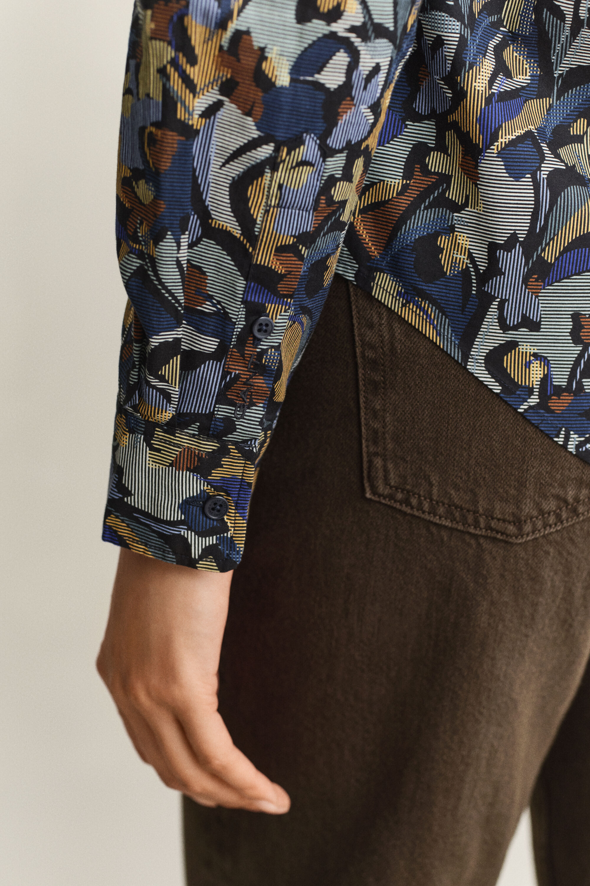 Camicia in voile di cotone con stampa