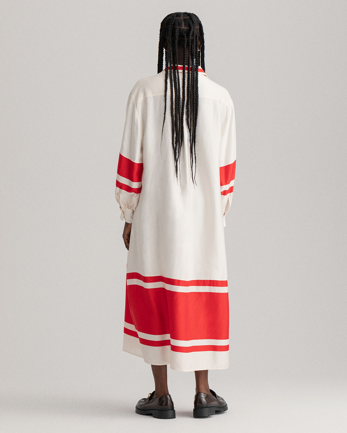 Detail Kleid mit Streifen