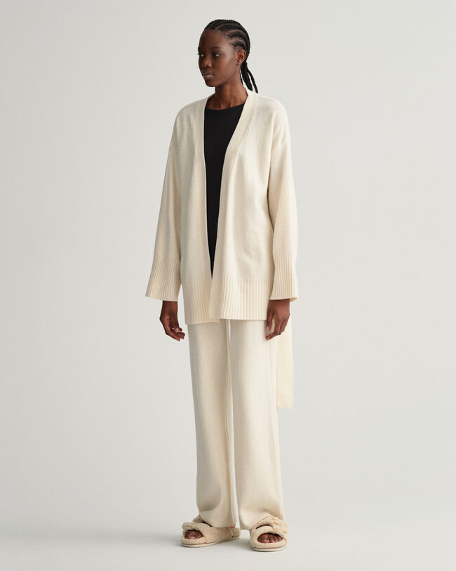 Lounge Wickelstrickjacke