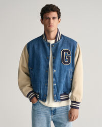 Denim Varsity Jacke