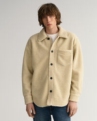 Oversized-Hemdjacke aus Sherpa-Fleece