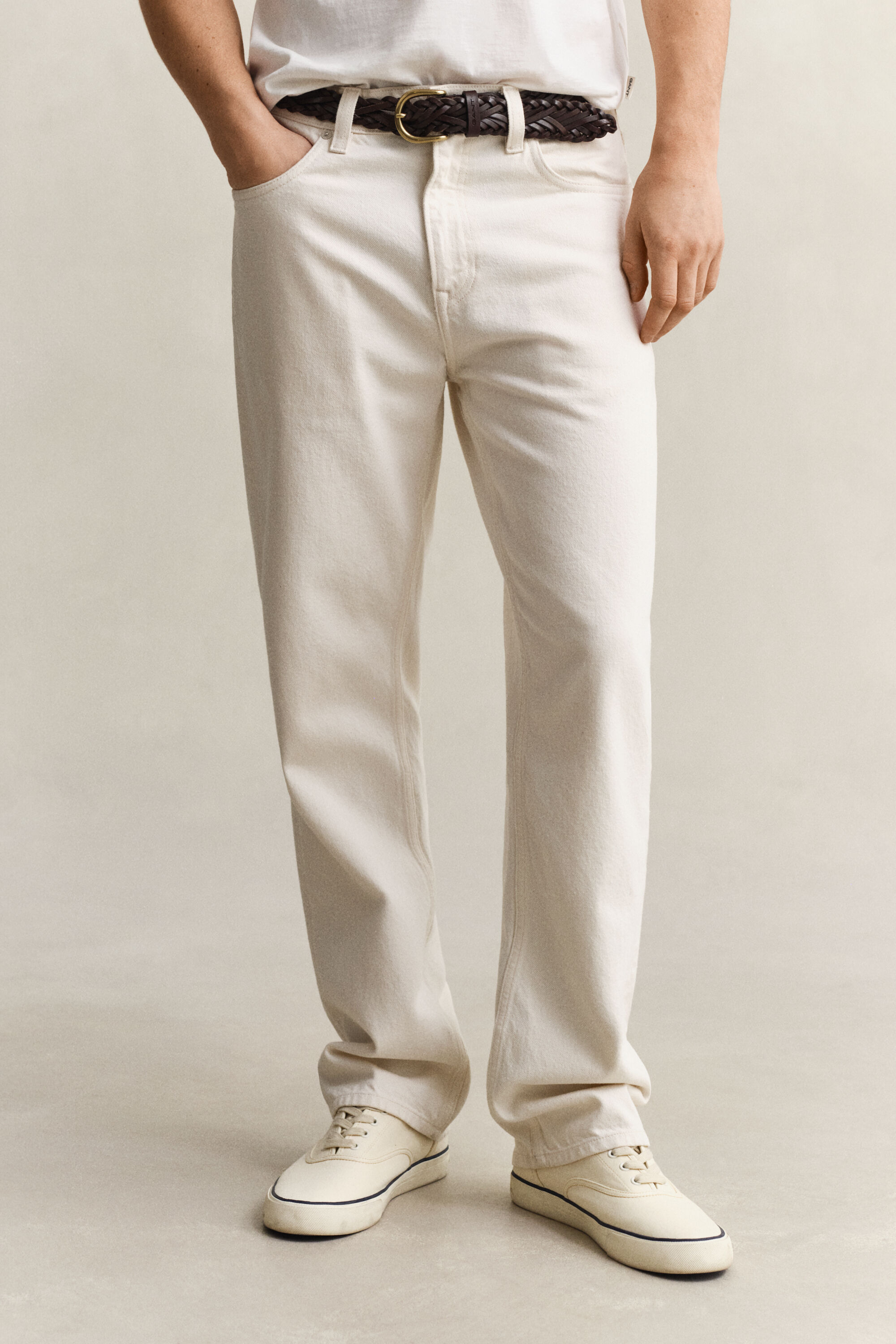 Jeans écru straight fit