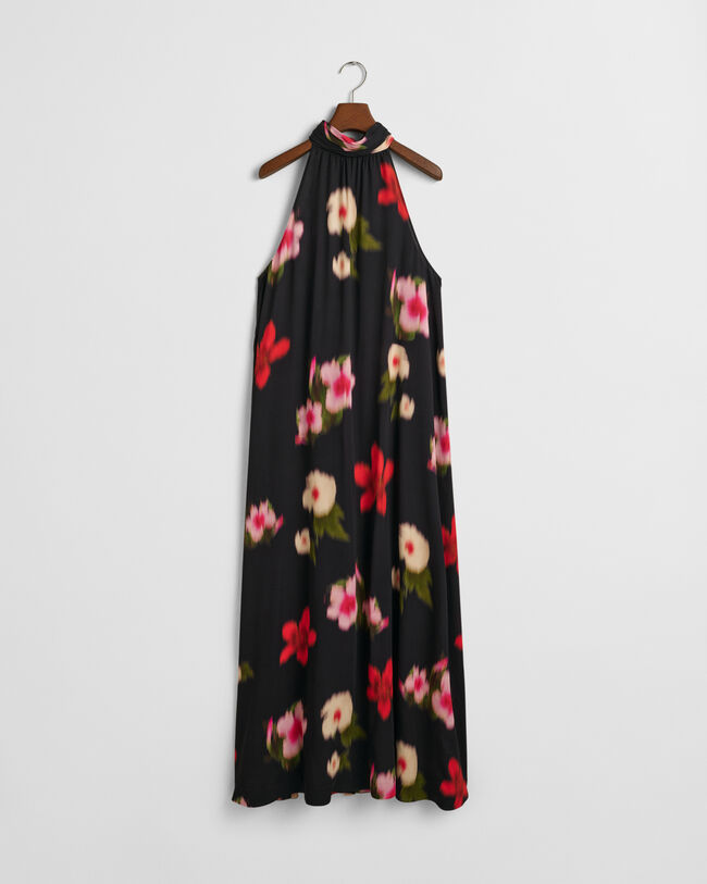 Neckholder-Kleid mit Blumen-Print