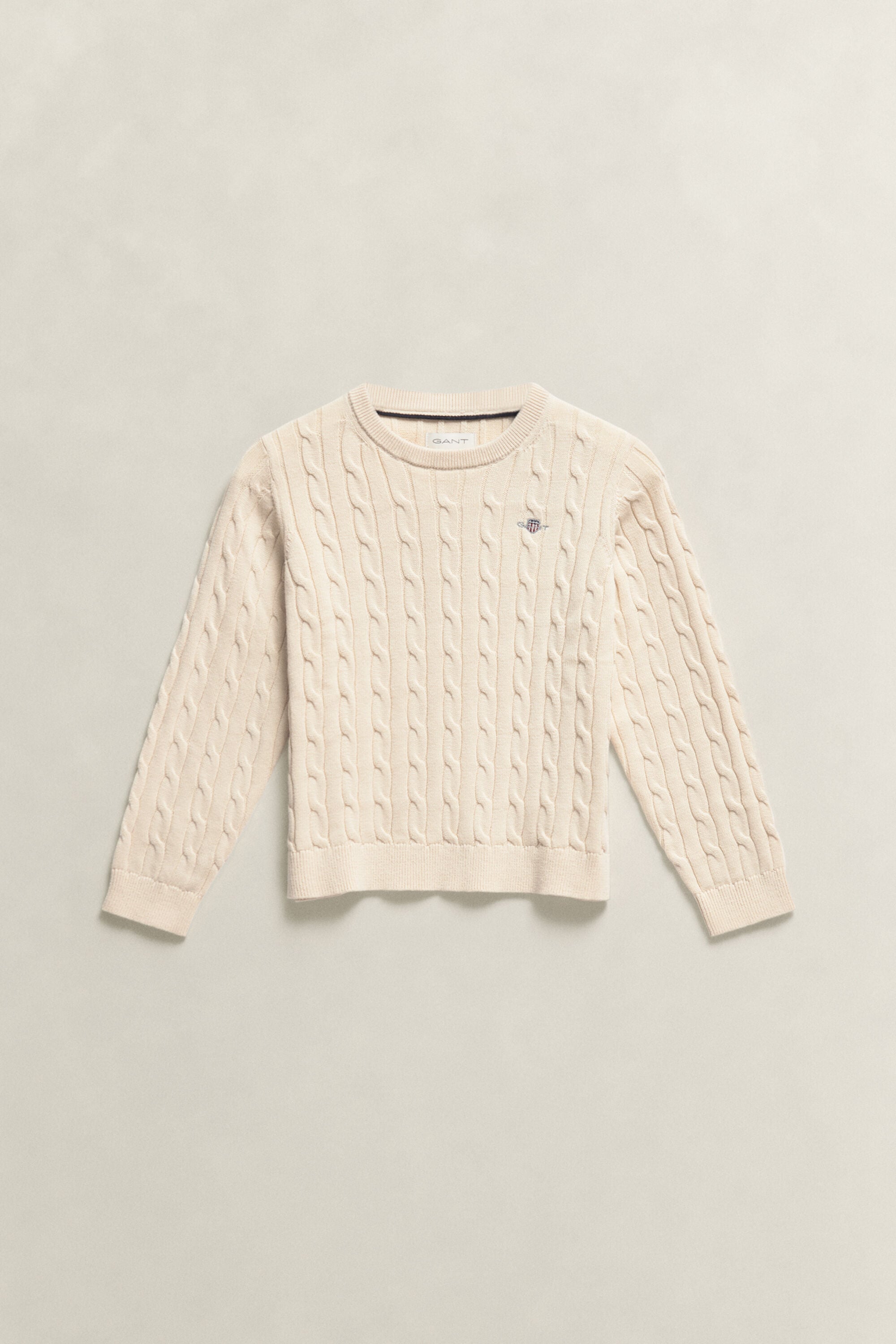 Boys Shield Cable Knit Sweater