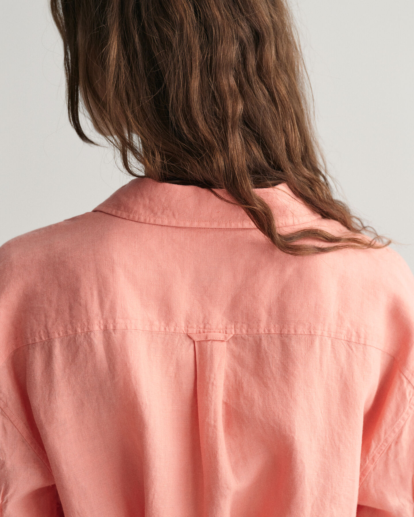 Kurzarm Hemdblusenkleid aus Leinen