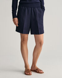 Relaxed Fit Leinenmix Pull-On Shorts