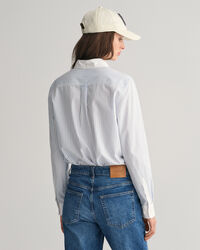 Regular Fit Bluse mit Kontrastkragen und Streifen